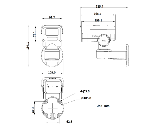 DS-2CD3646FWD-LPTZ(2.7-12mm)外形尺寸