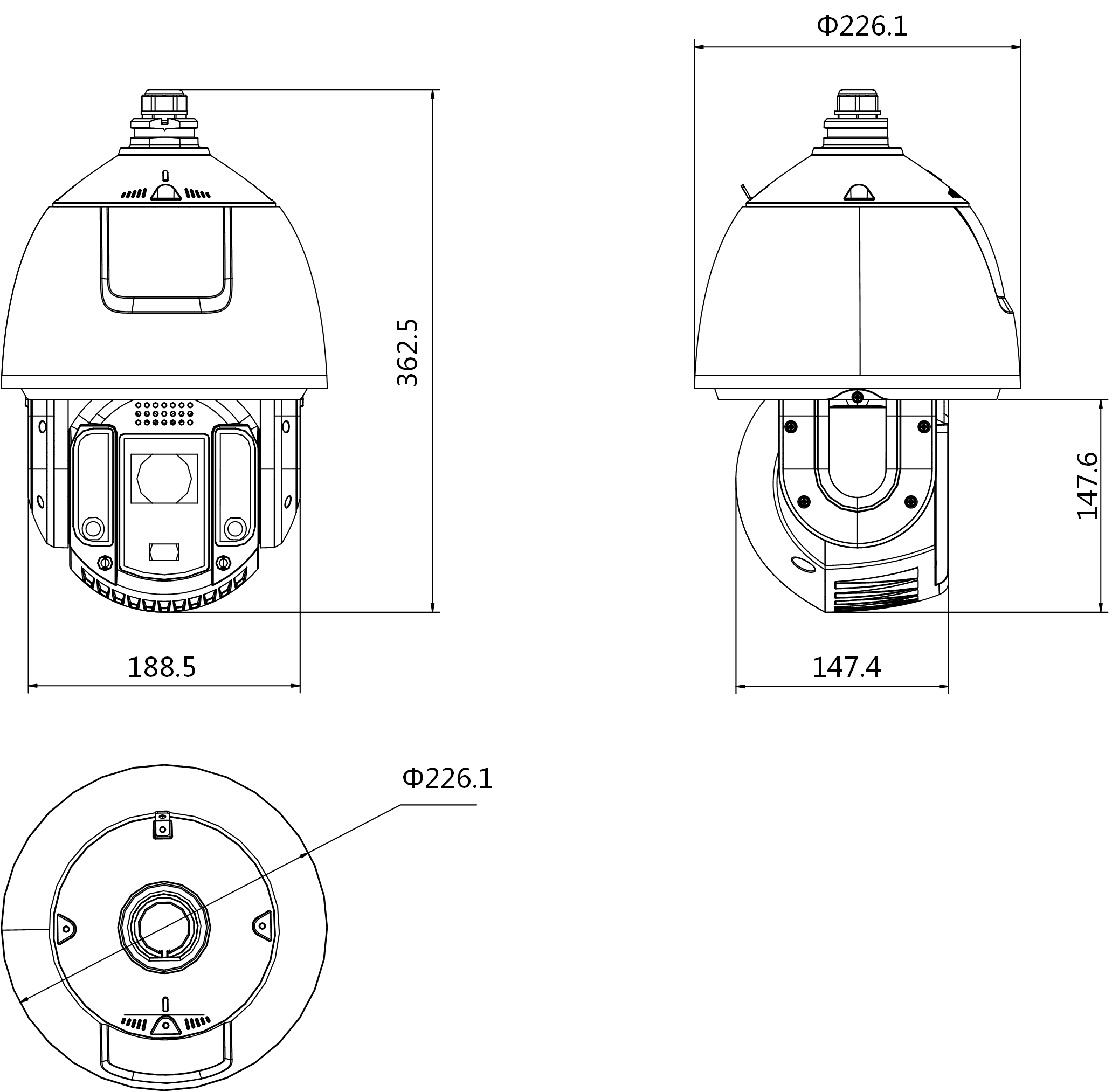 iDS-2DE7S424MW-AB(F1)(S5)(B)產(chǎn)品尺寸